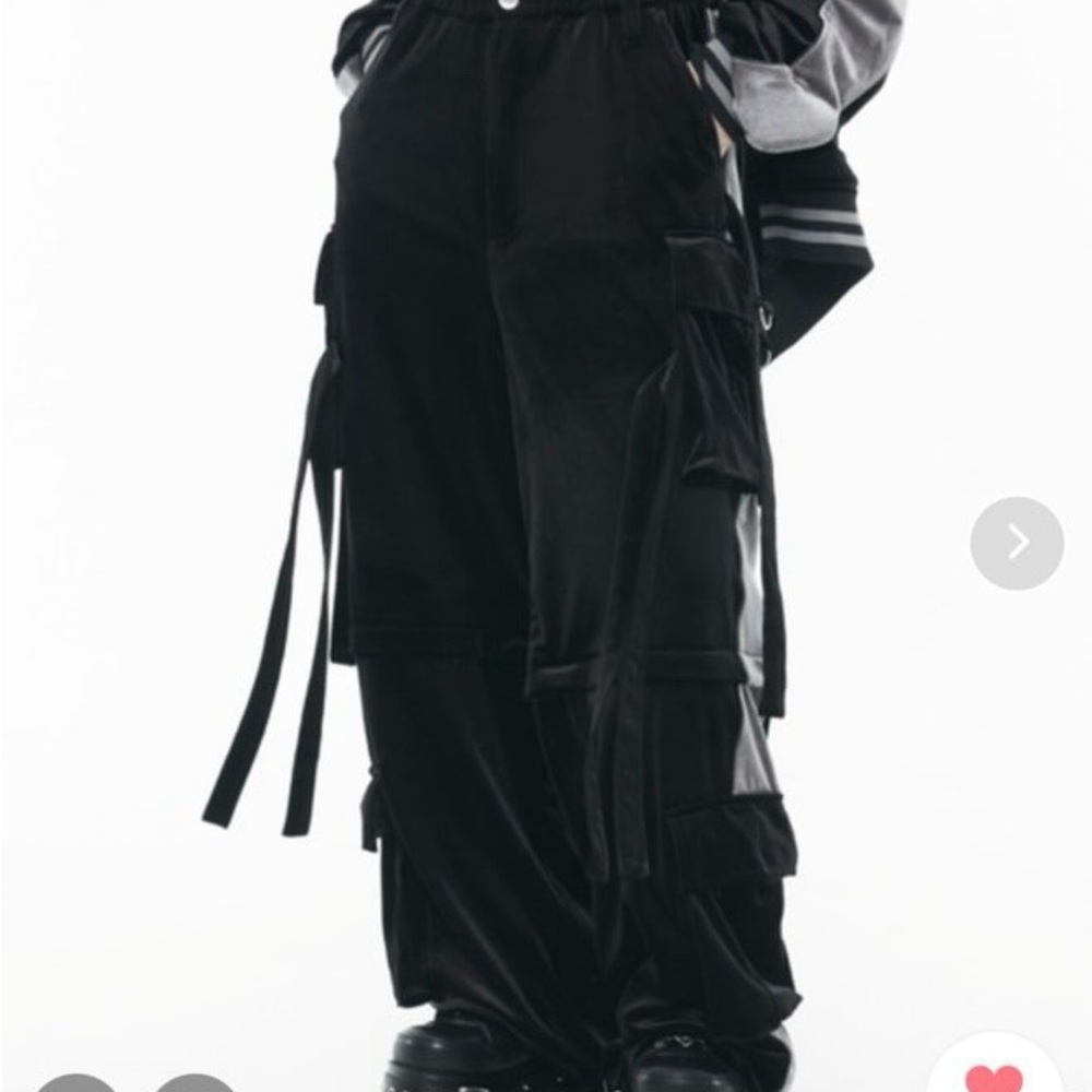 Reflem Black Cargo Pants